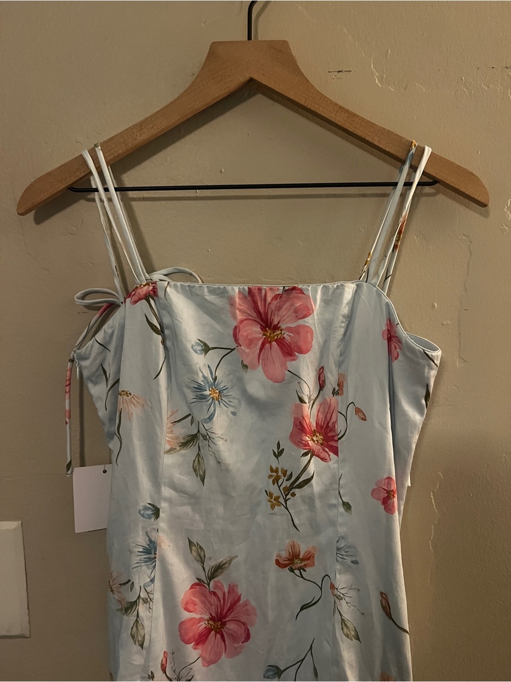 Petal & Pup Light Blue Floral Maxi Dress with Pink Blooms Size 8 NWT - Picture 4 of 15